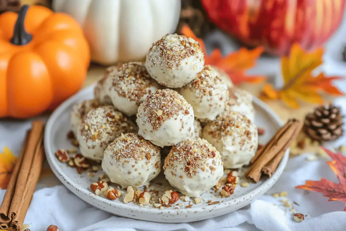 No-Bake Pumpkin Cheesecake Balls