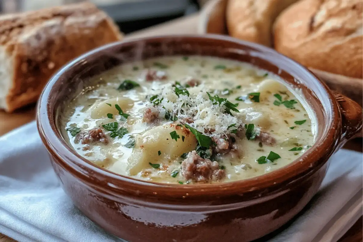 Creamy Parmesan Italian Sausage Soup