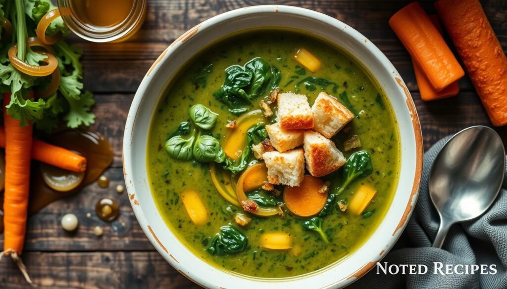 adding sweetness to escarole soup