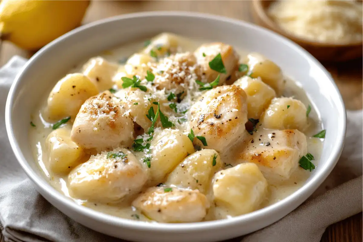 lemon chicken gnocchi