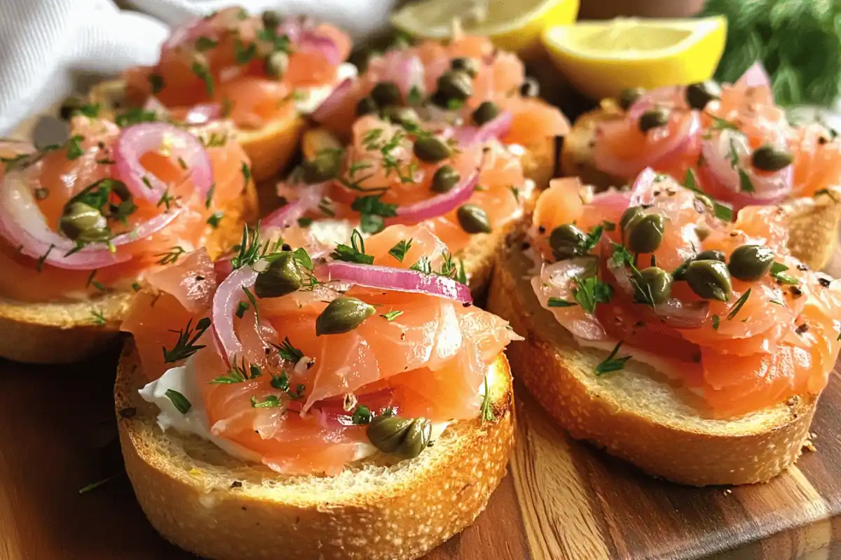 salmon bruschetta